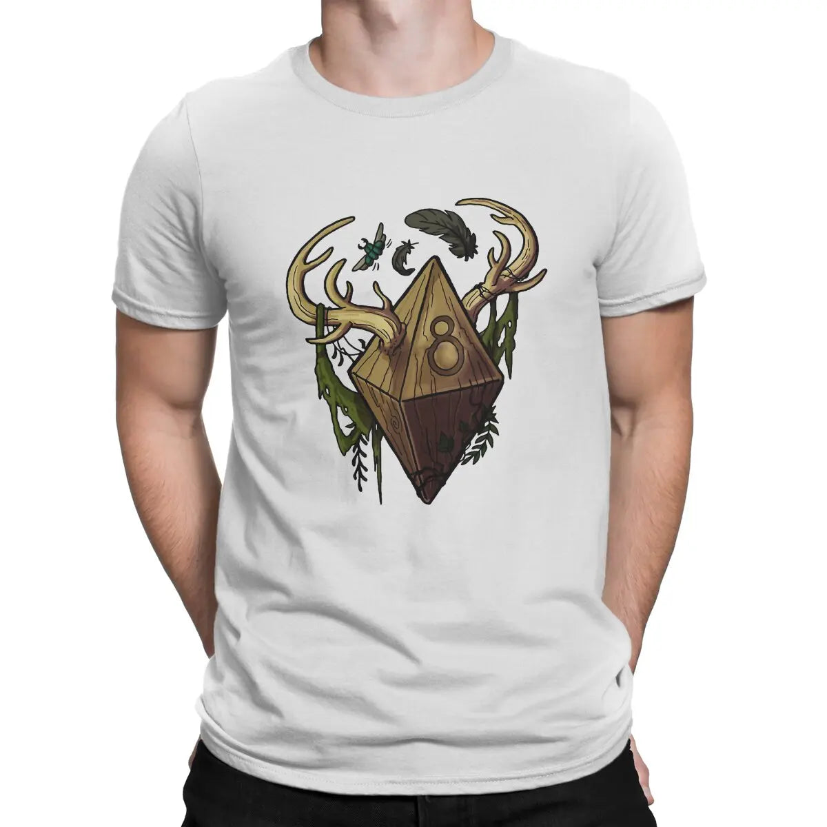 Dice Druid TShirt For Male DnD Game Clothing Novelty Polyester T Shirt Soft