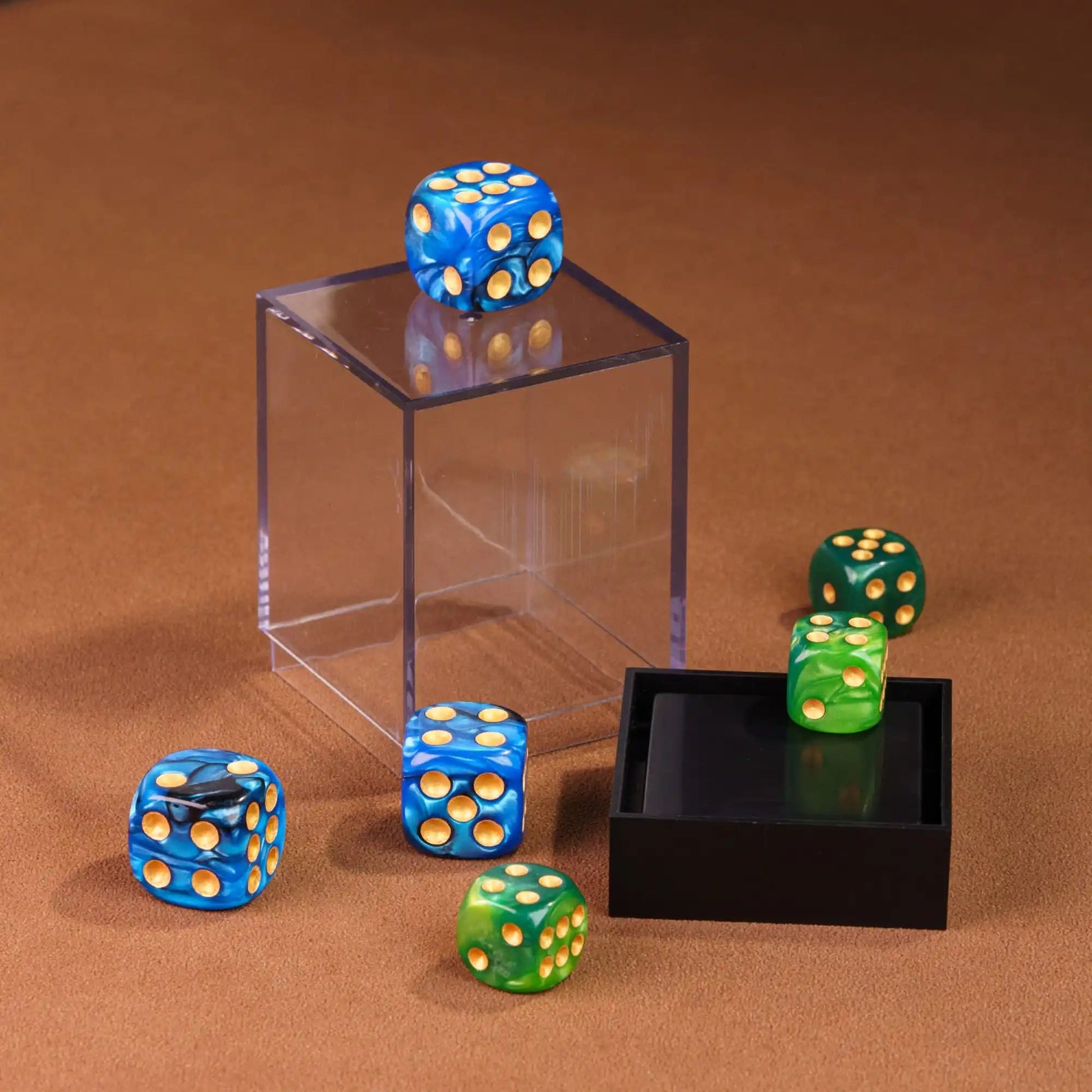 Dice Show Box ,Clear Acrylic Display Case,Black Base Dustproof Protection Model Box,Toy Display Box