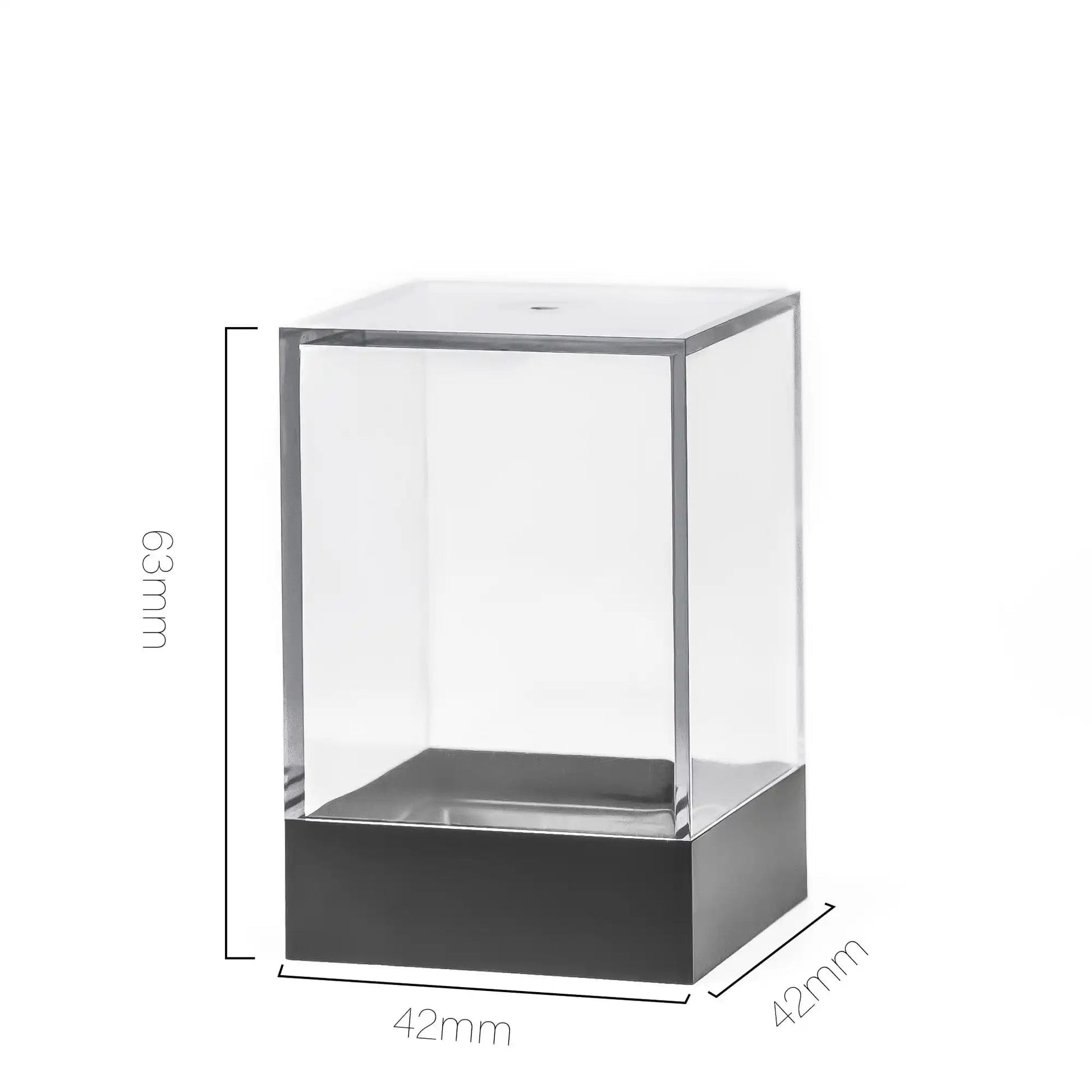 Dice Show Box ,Clear Acrylic Display Case,Black Base Dustproof Protection Model Box,Toy Display Box