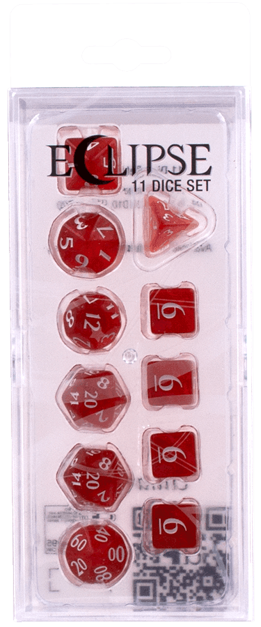 Ultra PRO: 11-Dice Set - Eclipse (Apple Red) - 