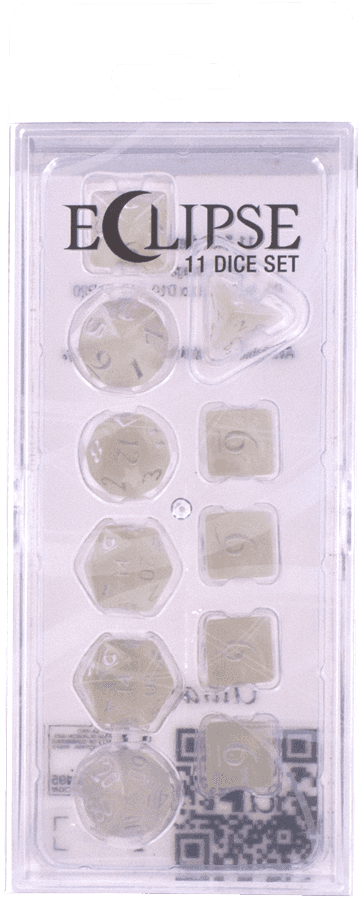 Ultra PRO: 11-Dice Set - Eclipse (Arctic White) - 