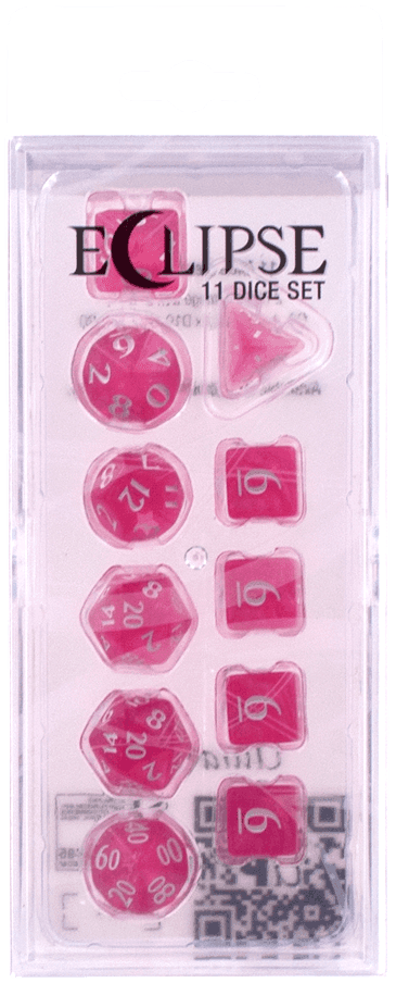 Ultra PRO: 11-Dice Set - Eclipse (Hot Pink) - 