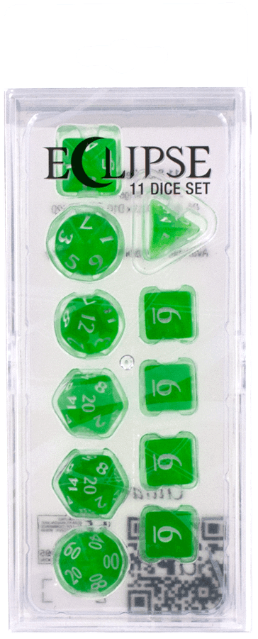 Ultra PRO: 11-Dice Set - Eclipse (Lime Green) - 