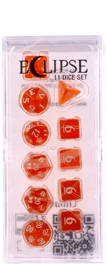Ultra PRO: 11-Dice Set - Eclipse (Pumpkin Orange) - 