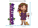 Dionysus Sticker and Magnet – Eleuthereus Mythkins™ – Greek God of Wine and Festivity | Waterproof & UV-Proof - Sticker / Mini