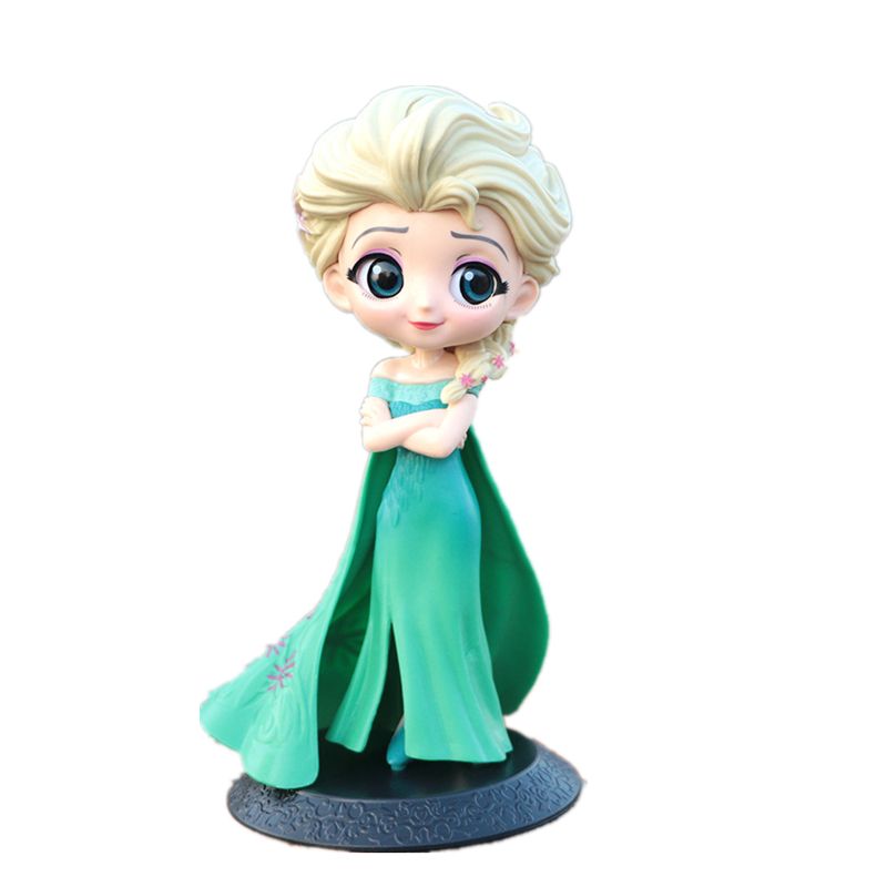 Disney Q Posket Marvel Superhero Characters Movable Image Frozen Aisha Anna and Spiderman Character Model Party Decoration Gif