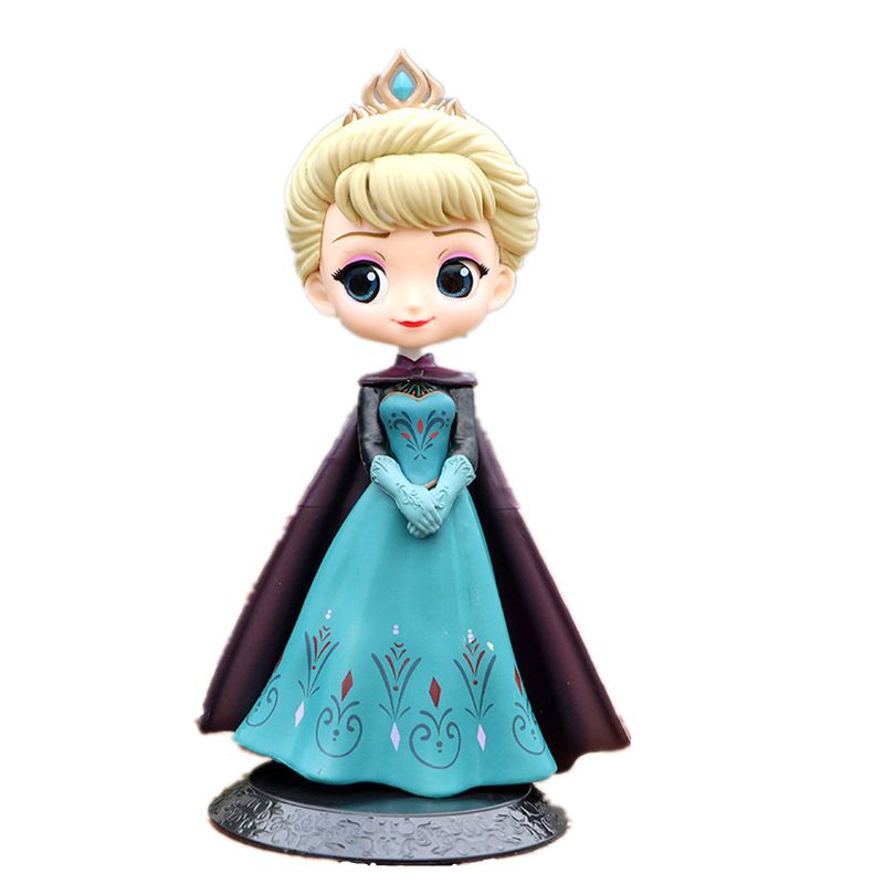 Disney Q Posket Marvel Superhero Characters Movable Image Frozen Aisha Anna and Spiderman Character Model Party Decoration Gif