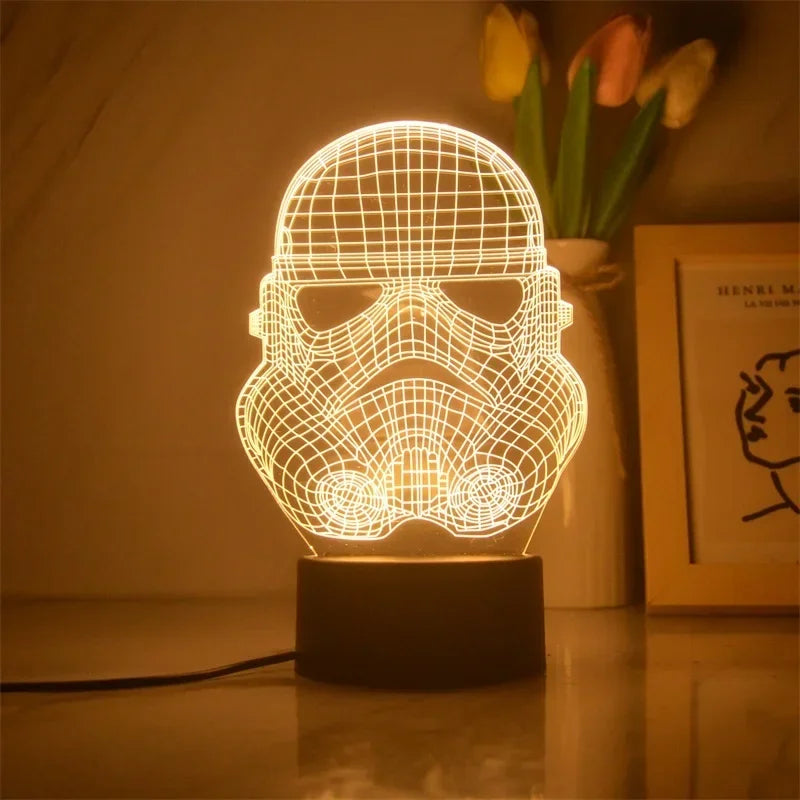 Disney Yoda Baby Night Light Star Wars Table Lamp Action Figures Toys Warm White 3D Lamp Birthday&Christmas Gift Children Toys