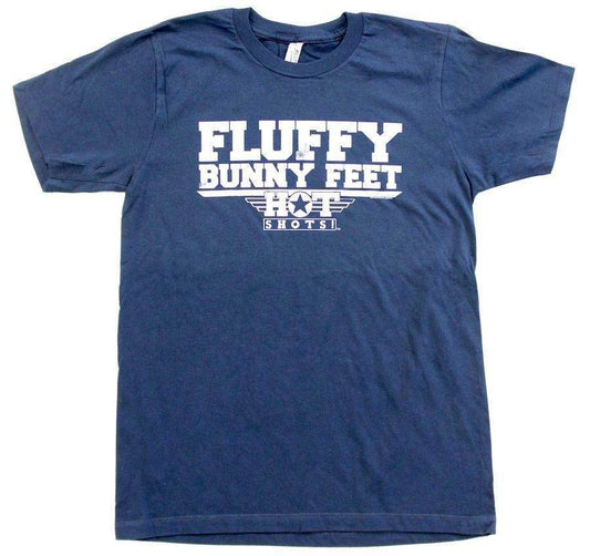 Distressed Hot Shots Movie Fluffy Bunny Feet Topper Quote T-shirt - S