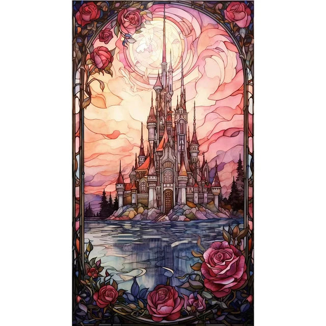 DIY diamond painting Fantasy Castle full diamond square Dream rose Diamond Embroidery 5D cross stitch home decor FF1410