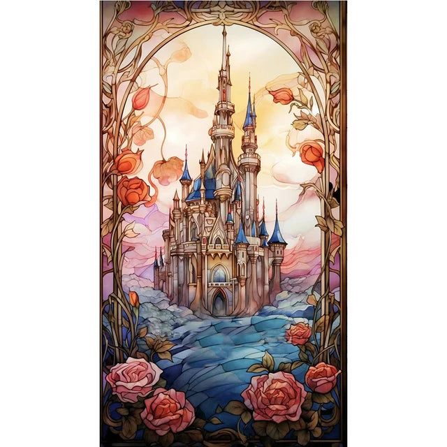 DIY diamond painting Fantasy Castle full diamond square Dream rose Diamond Embroidery 5D cross stitch home decor FF1410