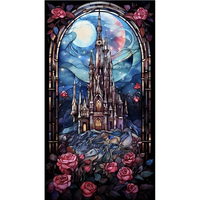 DIY diamond painting Fantasy Castle full diamond square Dream rose Diamond Embroidery 5D cross stitch home decor FF1410