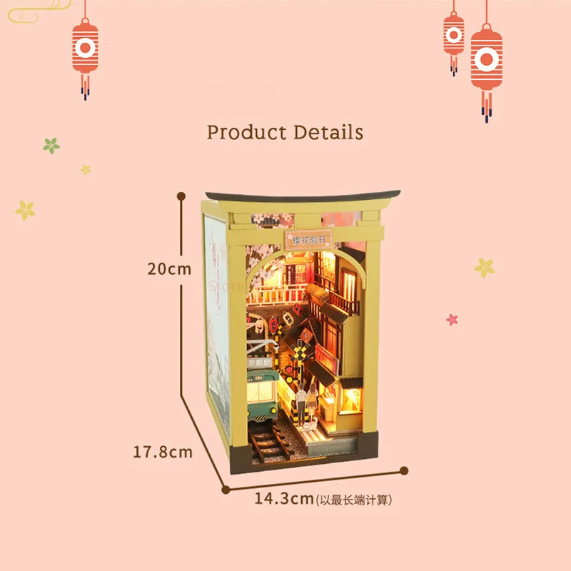 Diy Hut Educational Toys Children's Handmade Diy Creative Book Standing 3d Building Model Japanese Style Building Office Storage