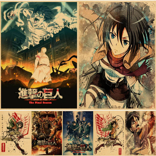 DIY Painting By Numbers Japanese Anime Attack on Titan Oil Painting Wall Art Bedroom Kids Room Decoration Home Decor