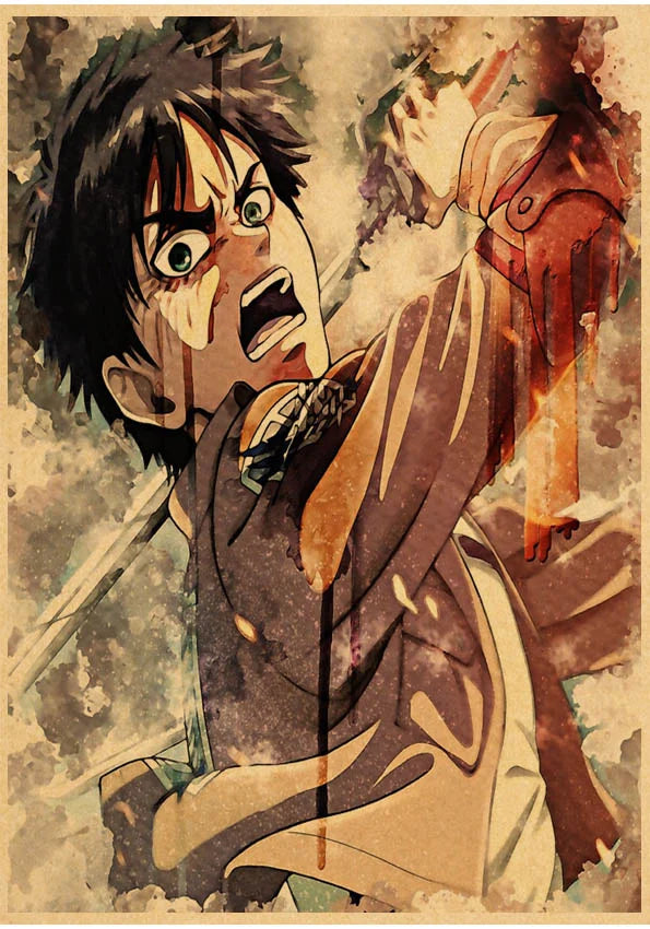 DIY Painting By Numbers Japanese Anime Attack on Titan Oil Painting Wall Art Bedroom Kids Room Decoration Home Decor