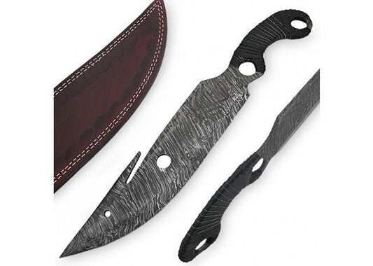 Melee Hunter Damascus Steel Fixed Blade Knife-0