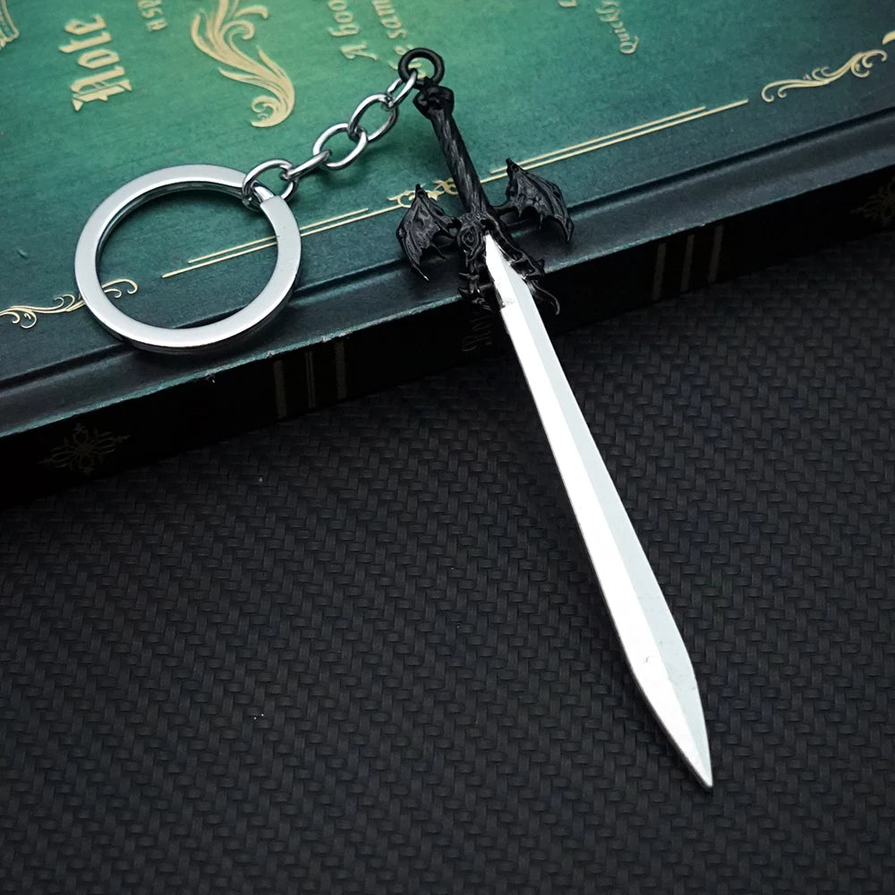 DMC Keychain Dante Sword Alastor Key Chain Pendant Keychains for Men Game Accessories Bag Car Key Ring Jewelry Llaveros