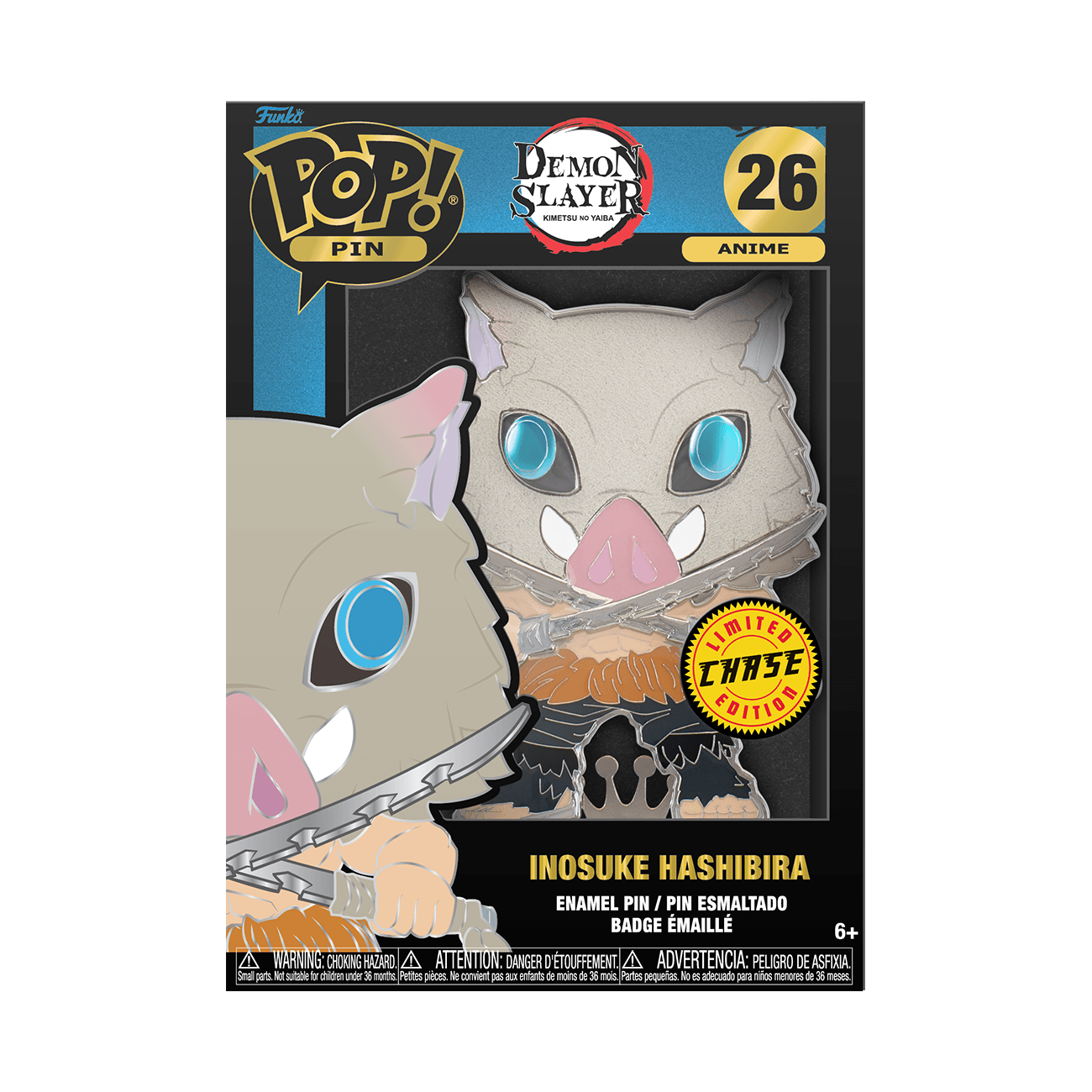 Funko Pop! Sized Pins: Demon Slayer - Inosuke Hashibira Chase Pin - 