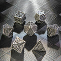 DND Antique Nickel Sun Metal Polyhedron Dice Set