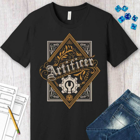 DnD Artificer Large Crest T-Shirt - Dark Chocolate / S