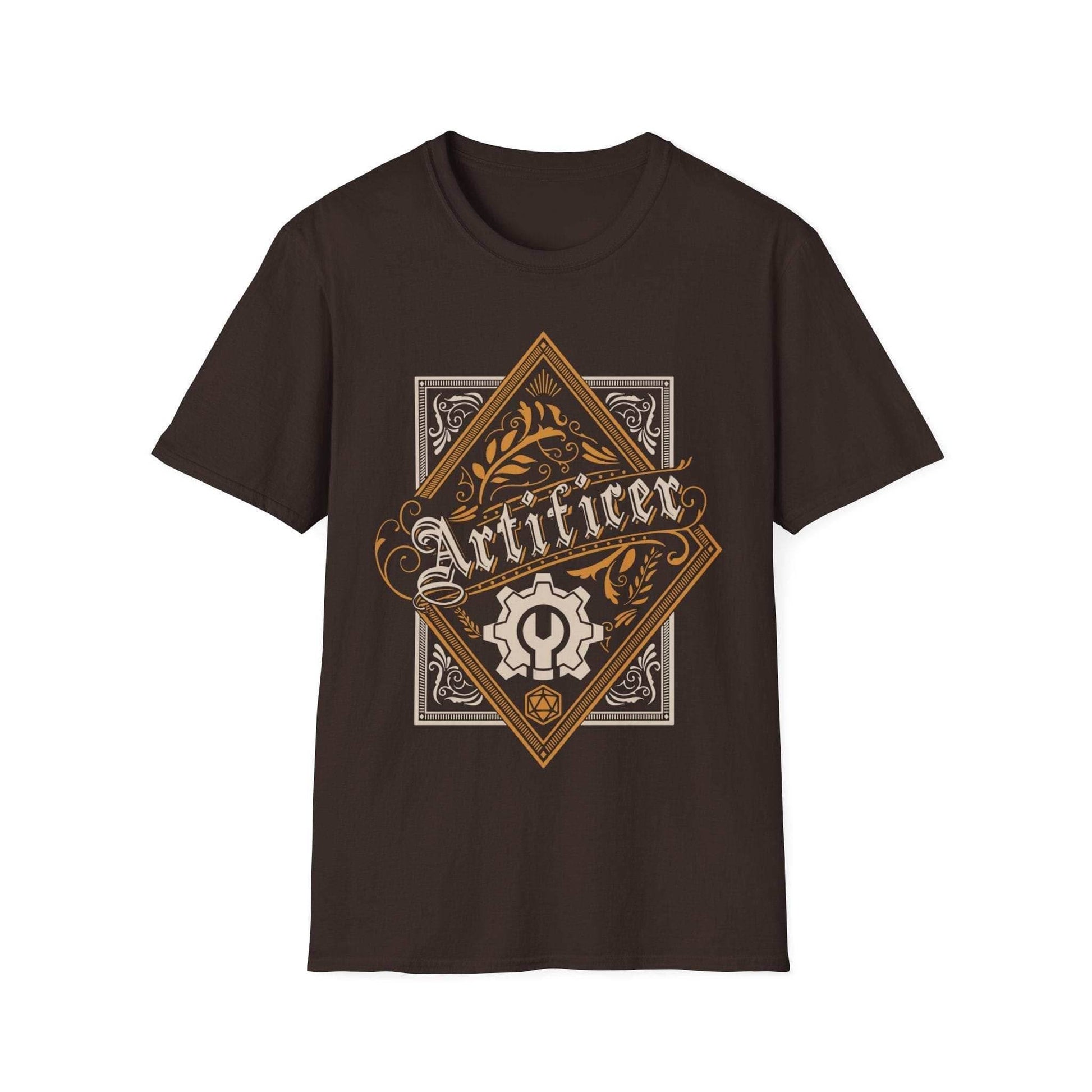 DnD Artificer Large Crest T-Shirt - Dark Chocolate / S