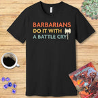 DnD Barbarians Do It With A Battle Cry Shirt - Navy / S