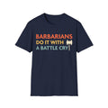 DnD Barbarians Do It With A Battle Cry Shirt - Navy / S