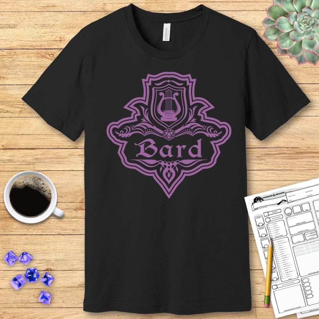 DnD Bard Class Emblem T-Shirt - Navy / S