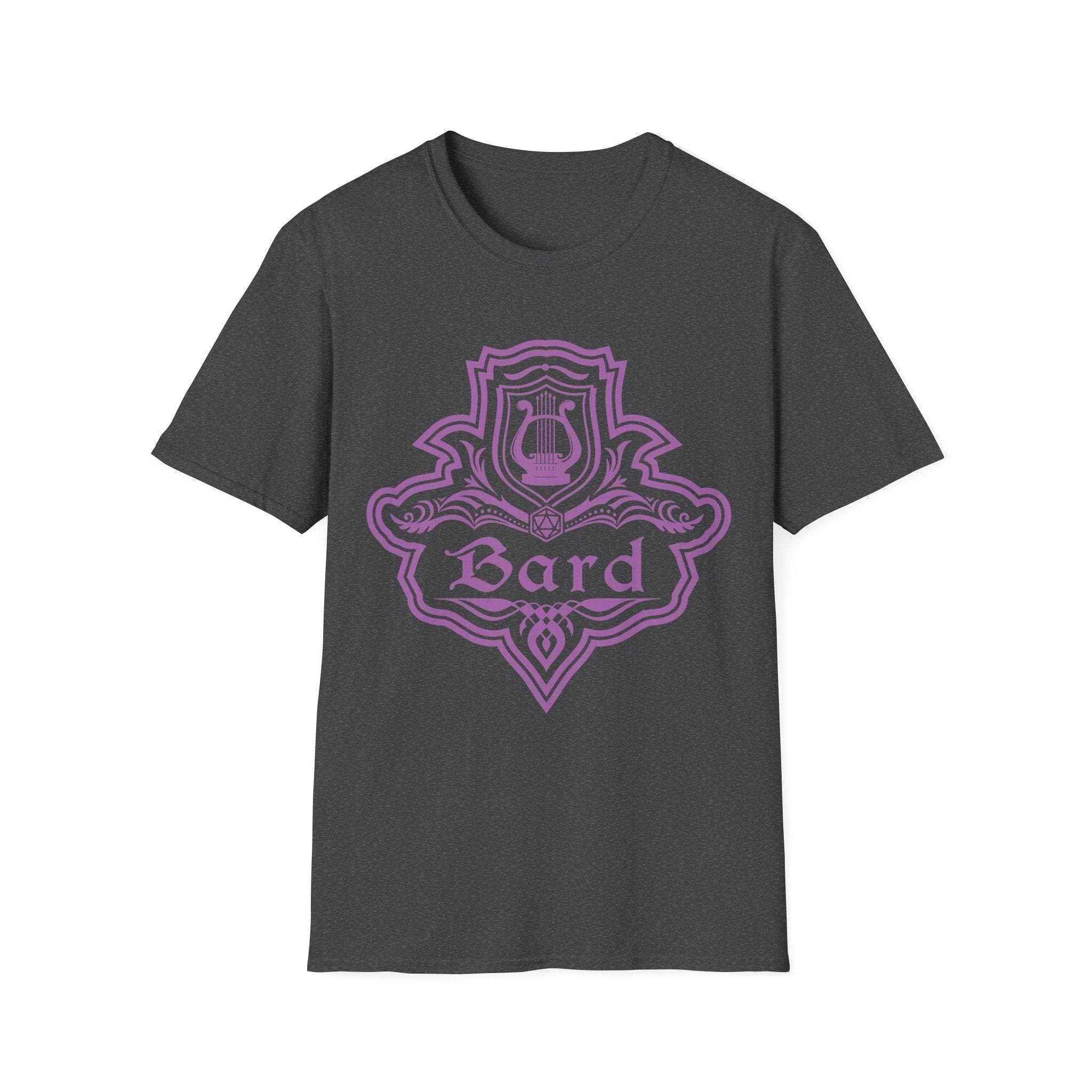 DnD Bard Class Emblem T-Shirt - Dark Heather / S