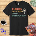 DnD Clerics Do It With Divine Intervention Shirt - Navy / S