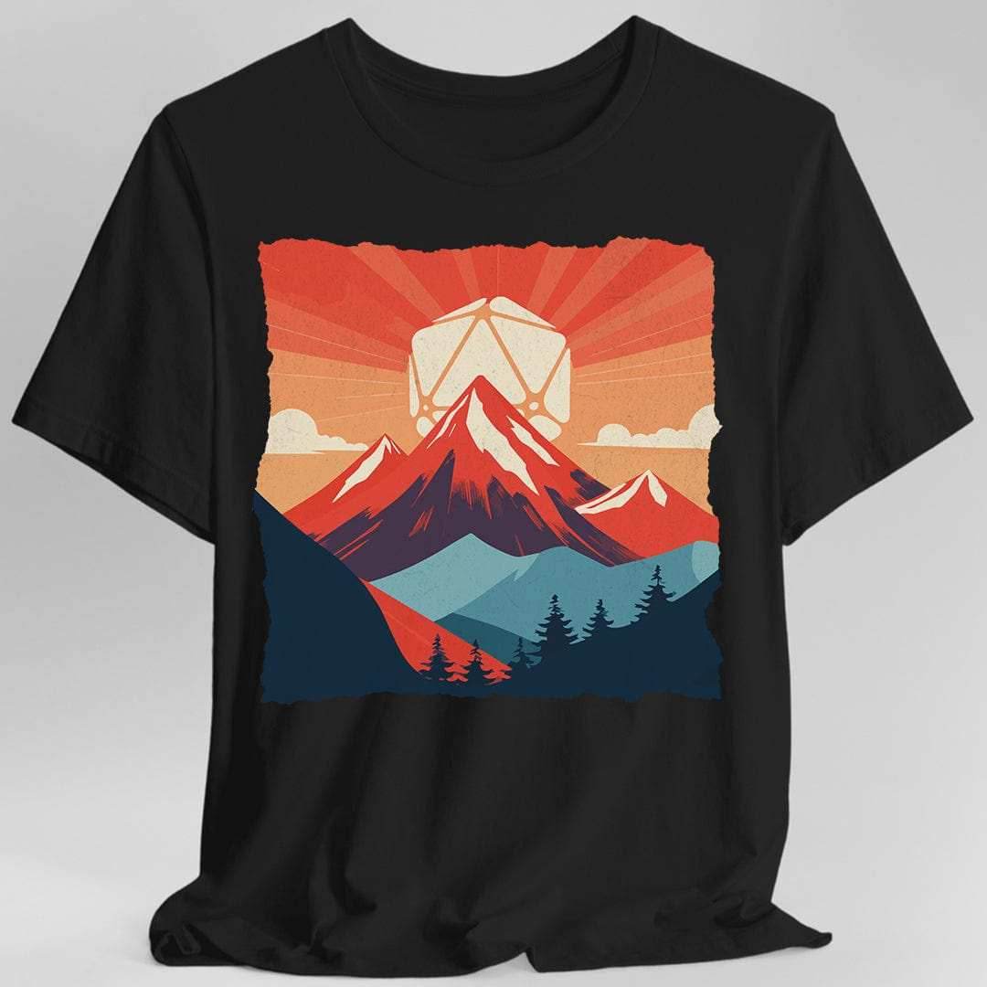 DnD D20 Landscape T-shirt - Black / S
