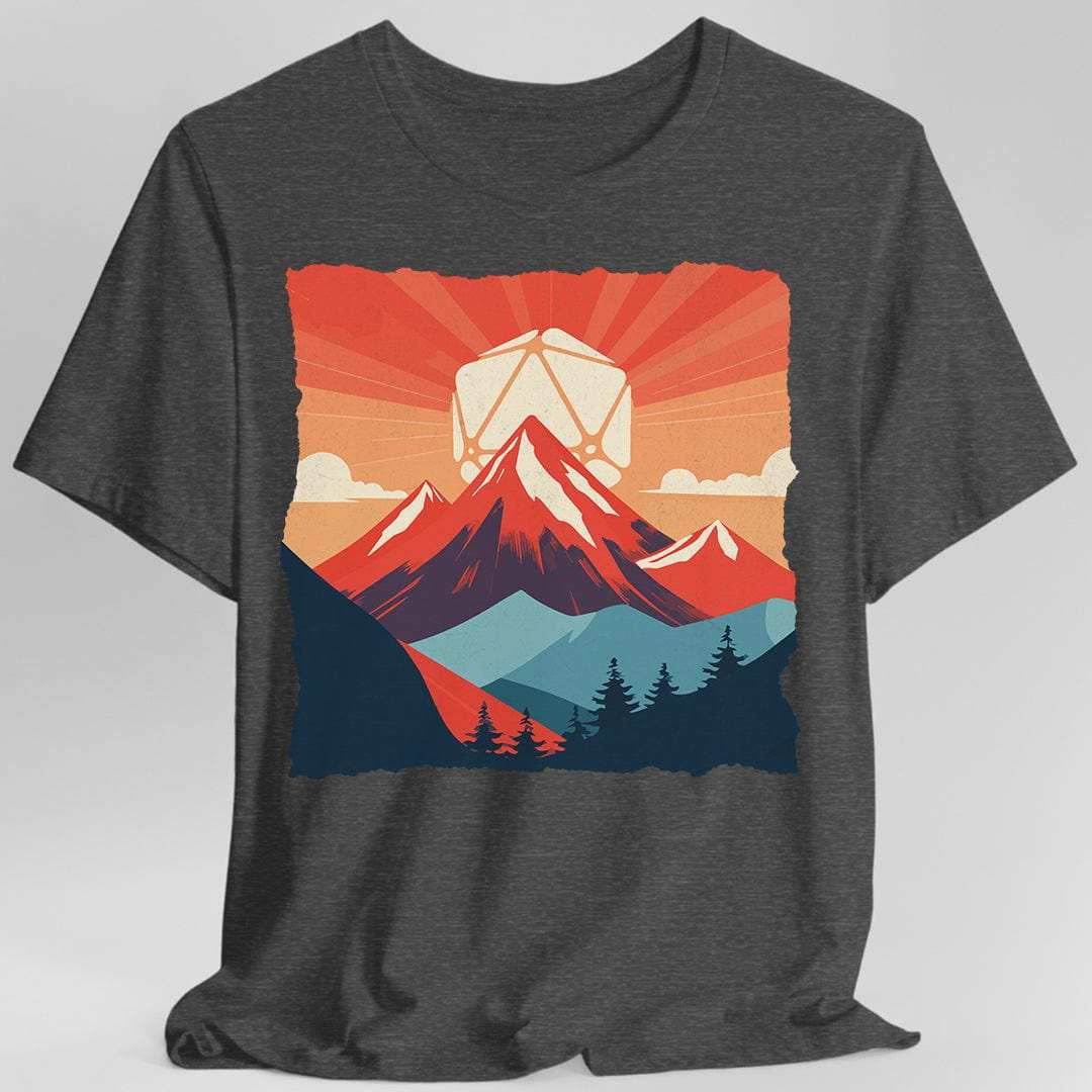 DnD D20 Landscape T-shirt - Dark Heather / S