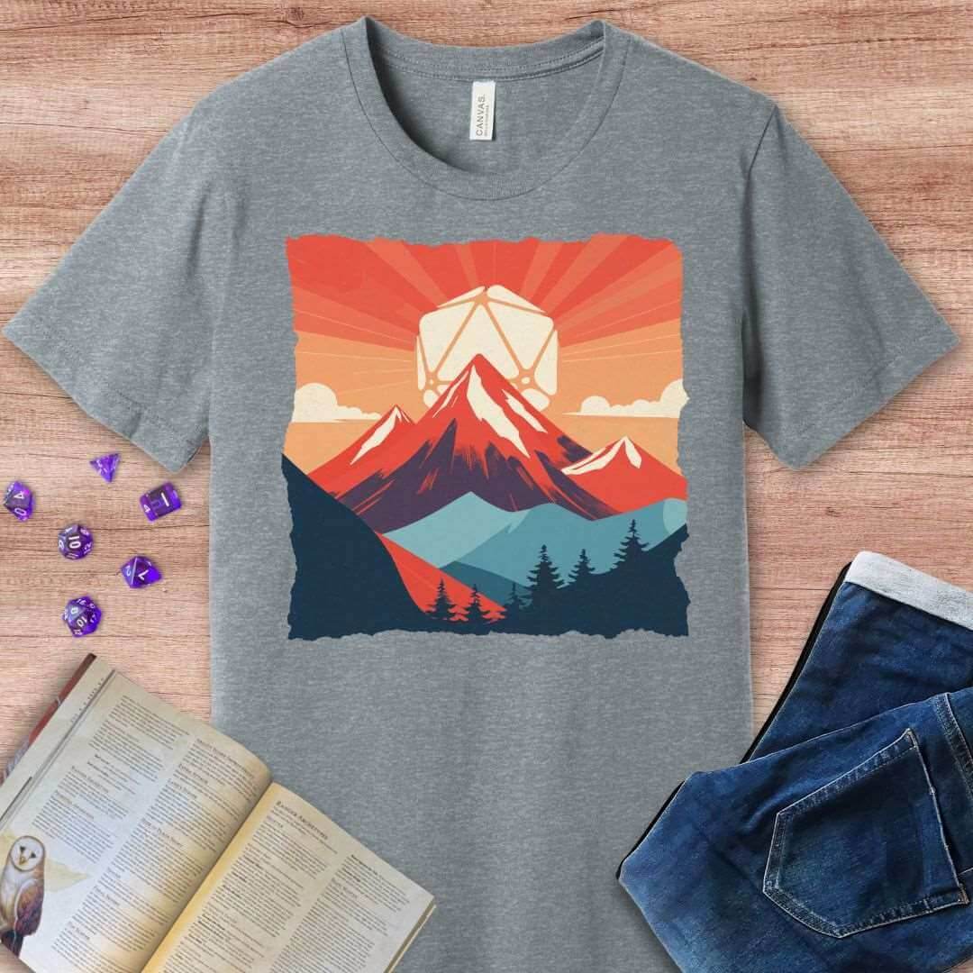 DnD D20 Landscape T-shirt - Black / S