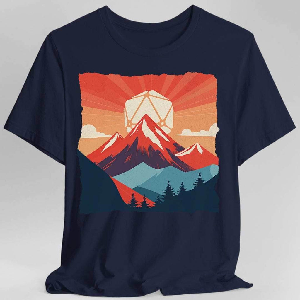 DnD D20 Landscape T-shirt - Navy / S
