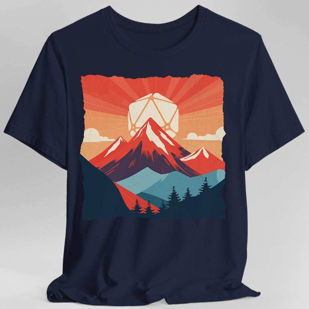 DnD D20 Landscape T-shirt - Navy / S