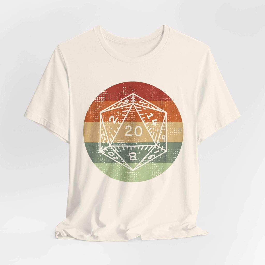 DnD D20 Shirt | Retro Sunset - Natural / S