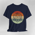 DnD D20 Shirt | Retro Sunset - Navy / S