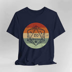 DnD D20 Shirt | Retro Sunset - Navy / S
