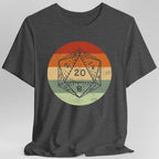 DnD D20 Shirt | Retro Sunset