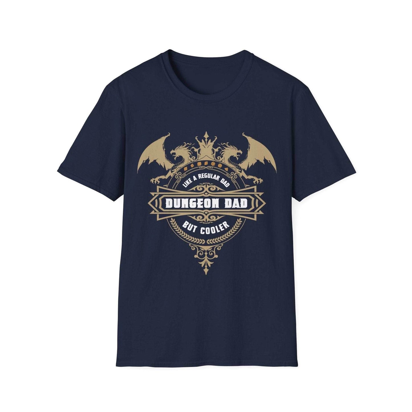 DnD Dad Shirt - Dungeon Dad - Navy / S