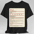 DnD Dad Shirt With Stat Block