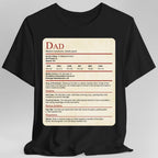 DnD Dad Shirt With Stat Block