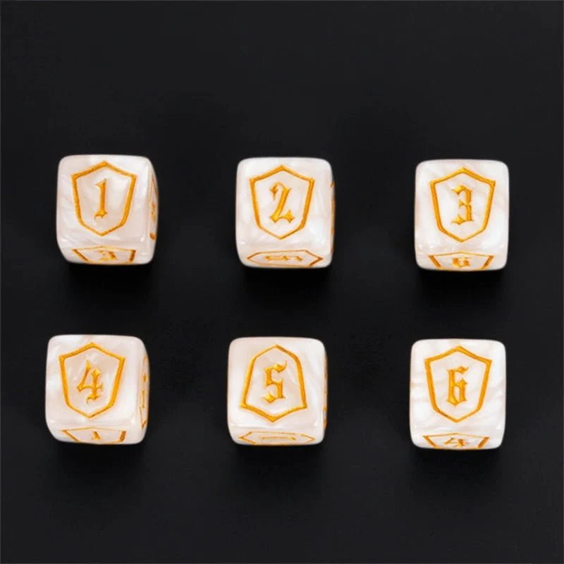 DND Dice 16mm Pearl Acrylic D6 Tabletop RPG Game Dice
