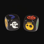 DND Dice Black Acrylic Halloween Dice Ghost 6-Sided Dice
