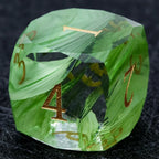 DND Dice | Diamond-Cut Green Glass Gemstone Dice Set