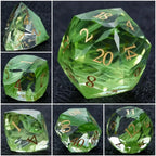 Bear Dice DND Multi-Sided Engraved Glass Gemstone Dice Set