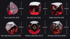 DND Dice-Garnet Red Glass Gemstone Dice Set