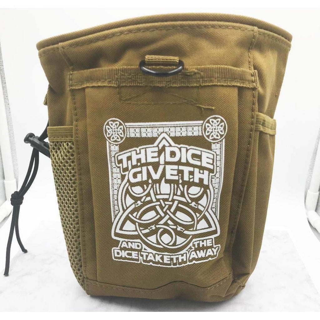 Dice Giveth and Taketh Deluxe Dice Bag - Light Brown
