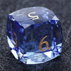 Bear Dice DND Multi-Sided Engraved Glass Gemstone Dice Set