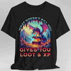 DnD Dragon Shirt - What Doesn't Kill You Gives You Loot & XP - Black / S